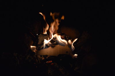 Close-up of bonfire