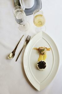 Close-up of fork on table