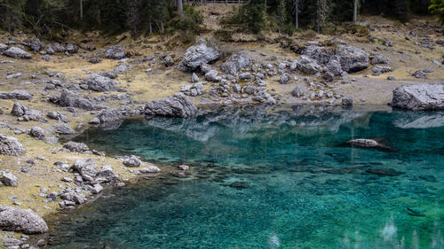 Scenic view of rocks in water