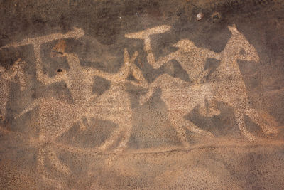 Bhimbetka rock shelters, raisen, madhya pradesh, india.