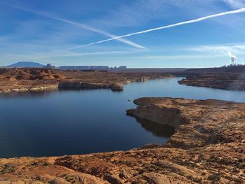 Scenic view of river against sky