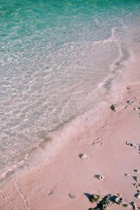 High angle view of beach