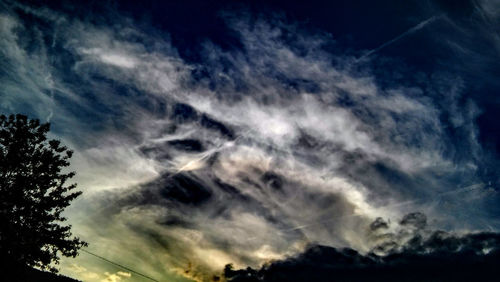 Low angle view of dramatic sky