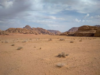 Scenic view of desert against sky