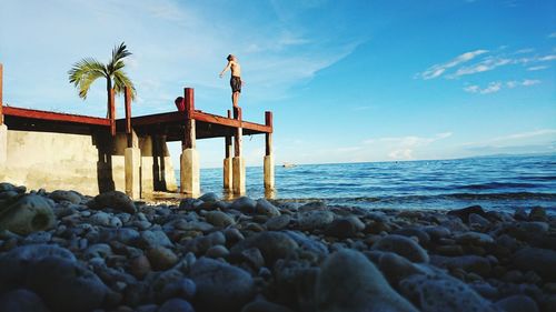 Scenic view of sea against sky