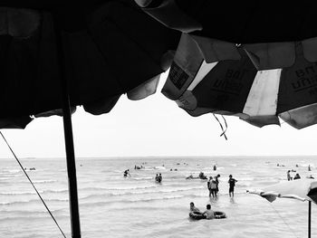 Group of people on beach