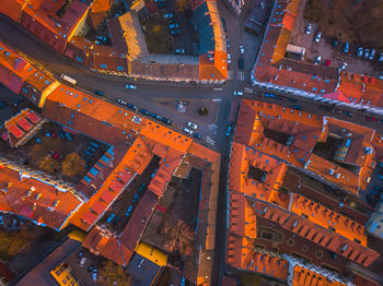 Aerial view of townscape