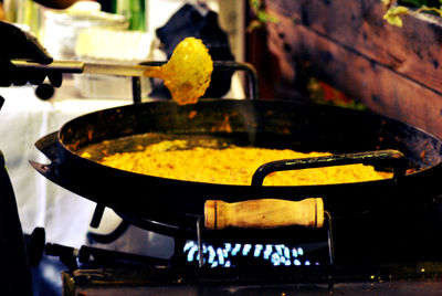 Close-up of food on table in kitchen