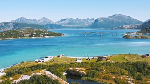 Scenic view of sea against skyreine, lofoten, norway 