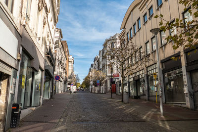 Charleroi, belgium, november 11, 2022. the mountain street is a major shopping street.