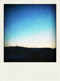 View of buildings at sunset