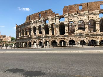 Old ruins against sky in city