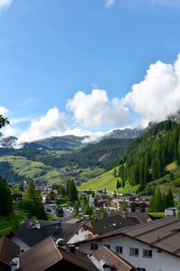 High angle view of townscape against sky