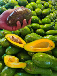 High angle view of fruits