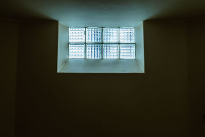 Low angle view of window in building