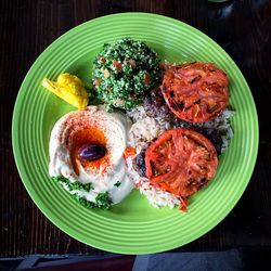 Close-up of served in plate