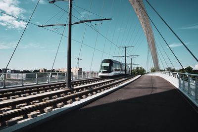 Railroad tracks against sky