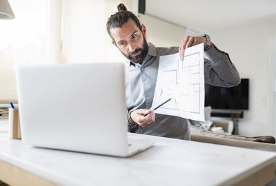 Man working on laptop