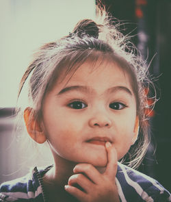 Close-up portrait of girl