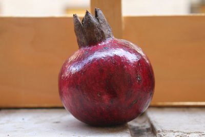 Close-up of apple on table