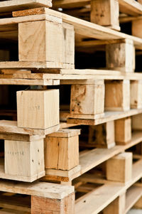 Full frame shot of wooden pallets