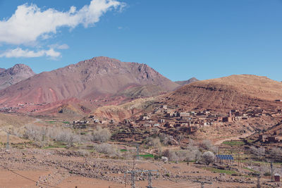 Scenic view of arid landscape against sky