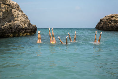 People swimming