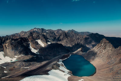 A beautiful landscape from one of lakes of kohi baba in bamyan province of afghanistan 2019