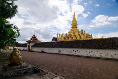 Temple building against sky