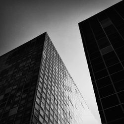 Low angle view of modern building against sky