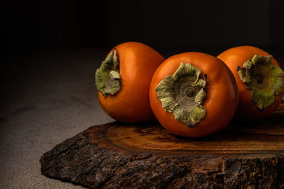 Close-up of orange slices on table