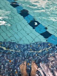 Feet in swimming pool