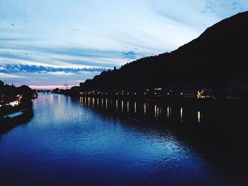 Scenic view of river against sky