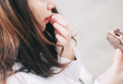 Close-up portrait of woman