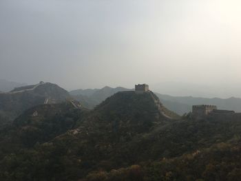 View of mountain range against sky