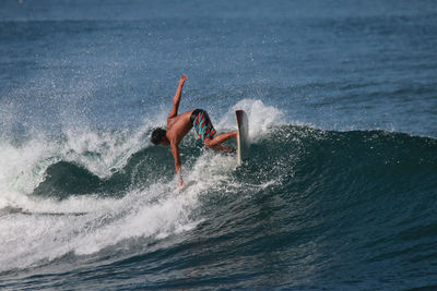 Man surfing in sea