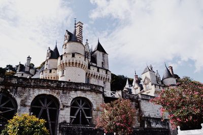 View of historic building - castle of the sleeping beauty - against sky. loire, france