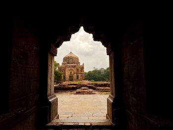 Low angle view of historical building