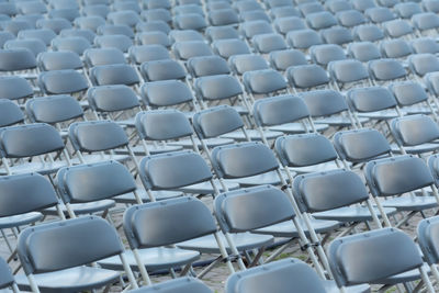 Full frame shot of empty chairs