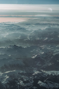 High angle view of landscape against sky