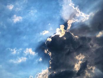 Low angle view of clouds in sky
