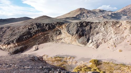 Rock valleys canyon of dunes and flora, somewhere in argentina 