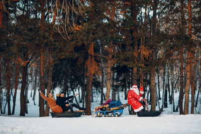 People in forest