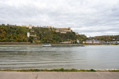 Scenic view of river against sky