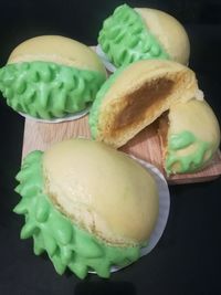 Close-up of cupcakes on table