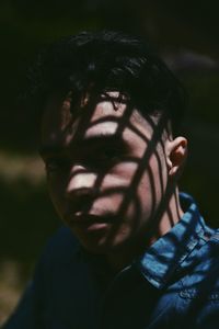 Close-up portrait of a young man