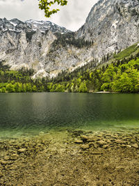 Scenic view of lake against mountains