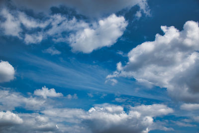 Low angle view of clouds in sky