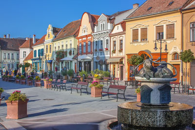 Street in koszeg city center, hungary