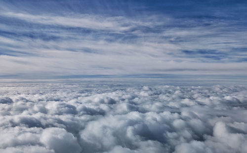 Aerial view of cloudscape against sky